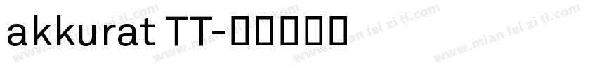 akkurat TT字体转换
